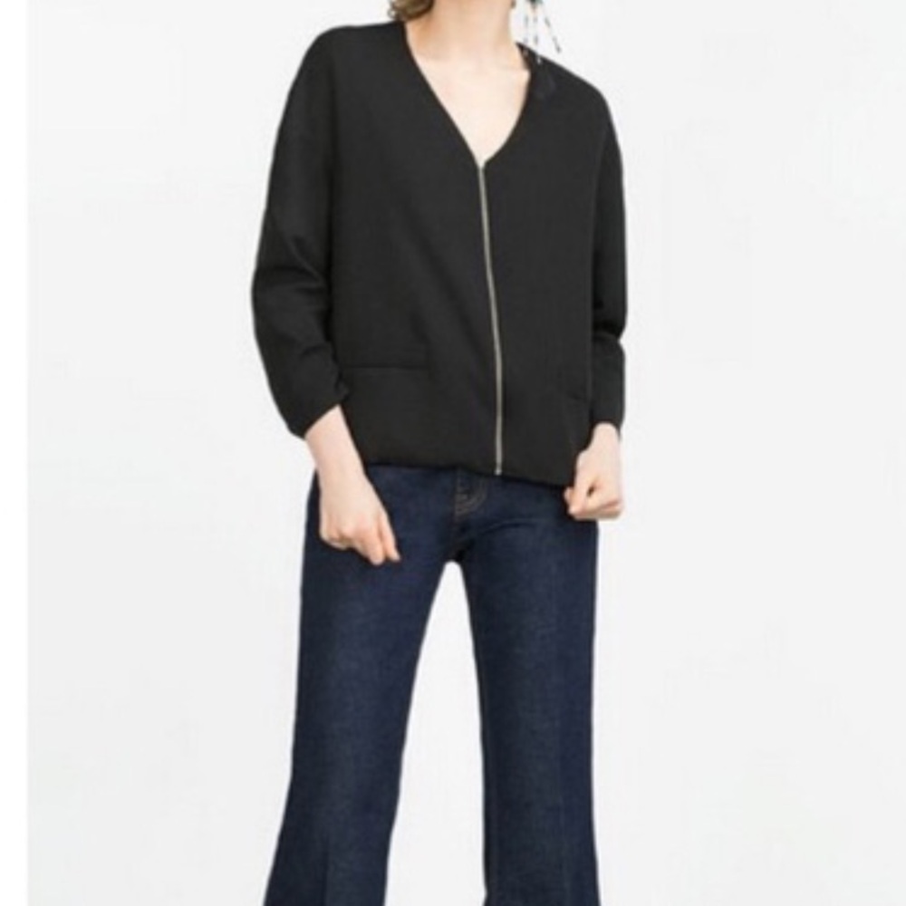 Zara Basic Bomber Jacket Euc - image 1